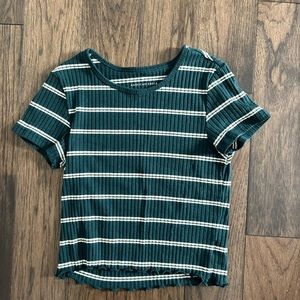 green striped baby tee size xs